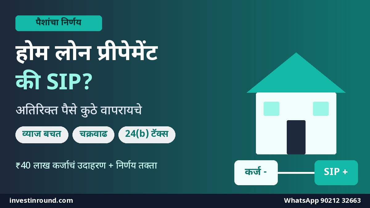 होम लोन प्रीपेमेंट की SIP अतिरिक्त पैसे कुठे वापरायचे