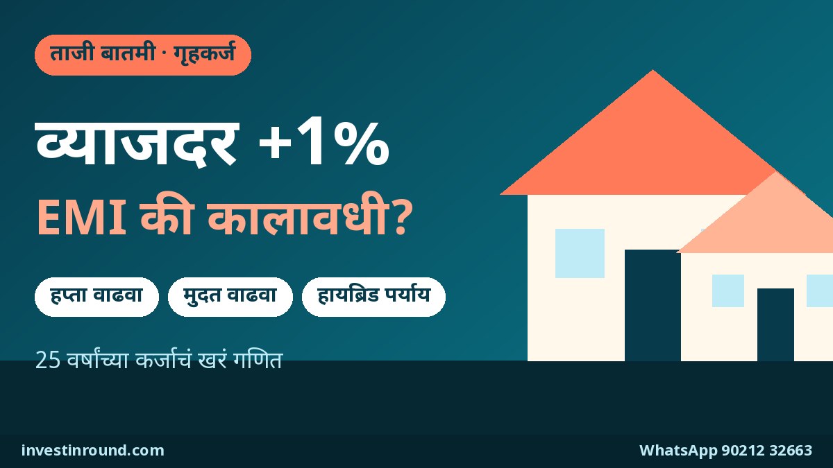व्याजदर वाढल्यावर होम लोन EMI वाढवायचा की कालावधी: घराचं चित्र आणि व्याजदर +1 टक्का